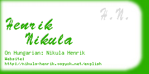 henrik nikula business card